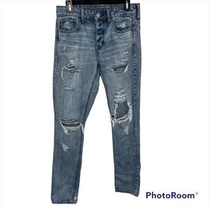 American Eagle AE Tomgirl Button Fly Ripped Jeans - Size 4